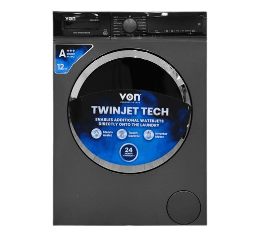 Von VALW-12FVK Front Load Washing Machine - 12KG