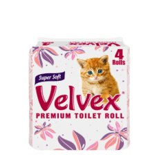 Velvex Toilet Paper Printed Pink 4s Un