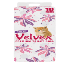 Velvex Toilet Tissue Printed Pink 10s